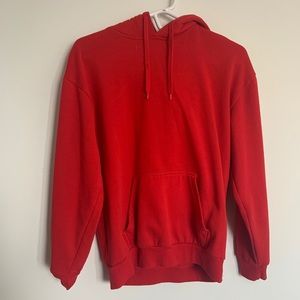 red hoodie